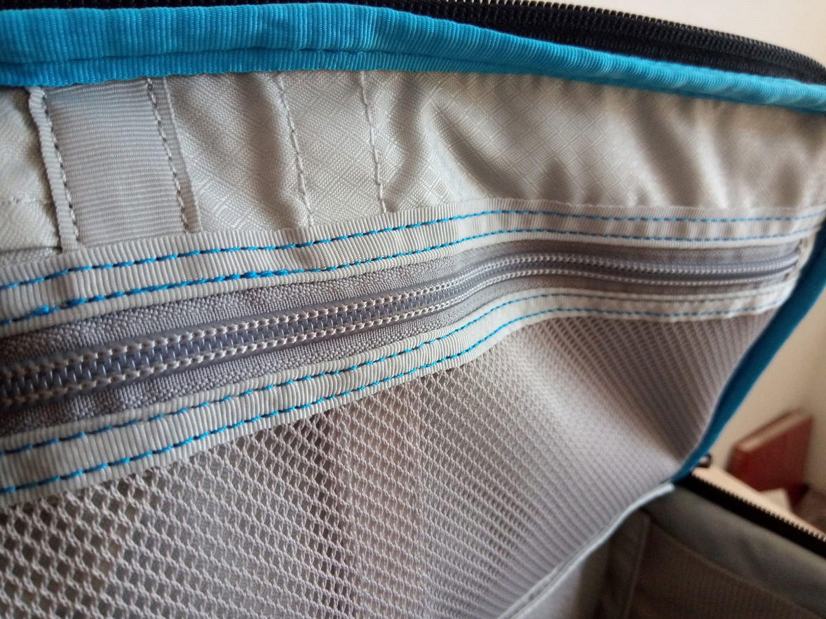 Close-up of interior pockets