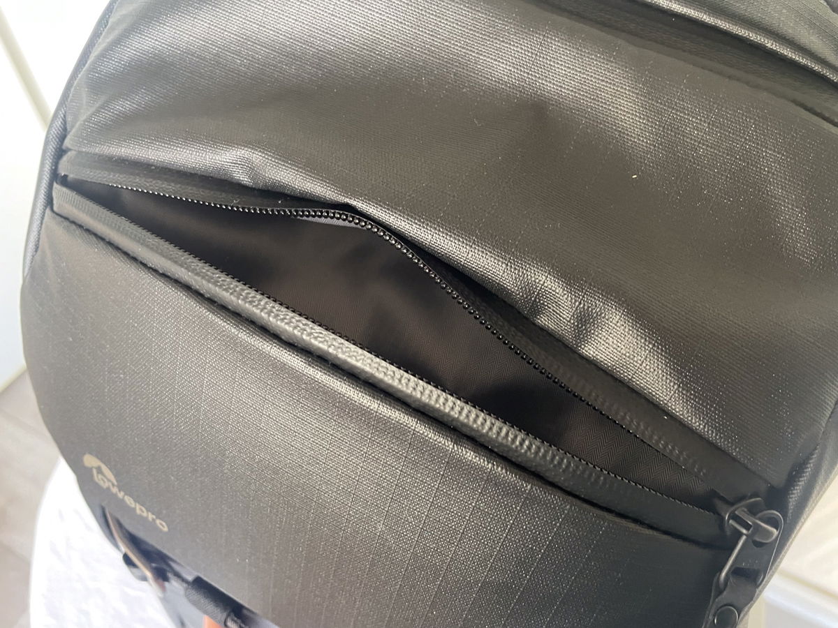 front pocket of the Lowepro Freeline