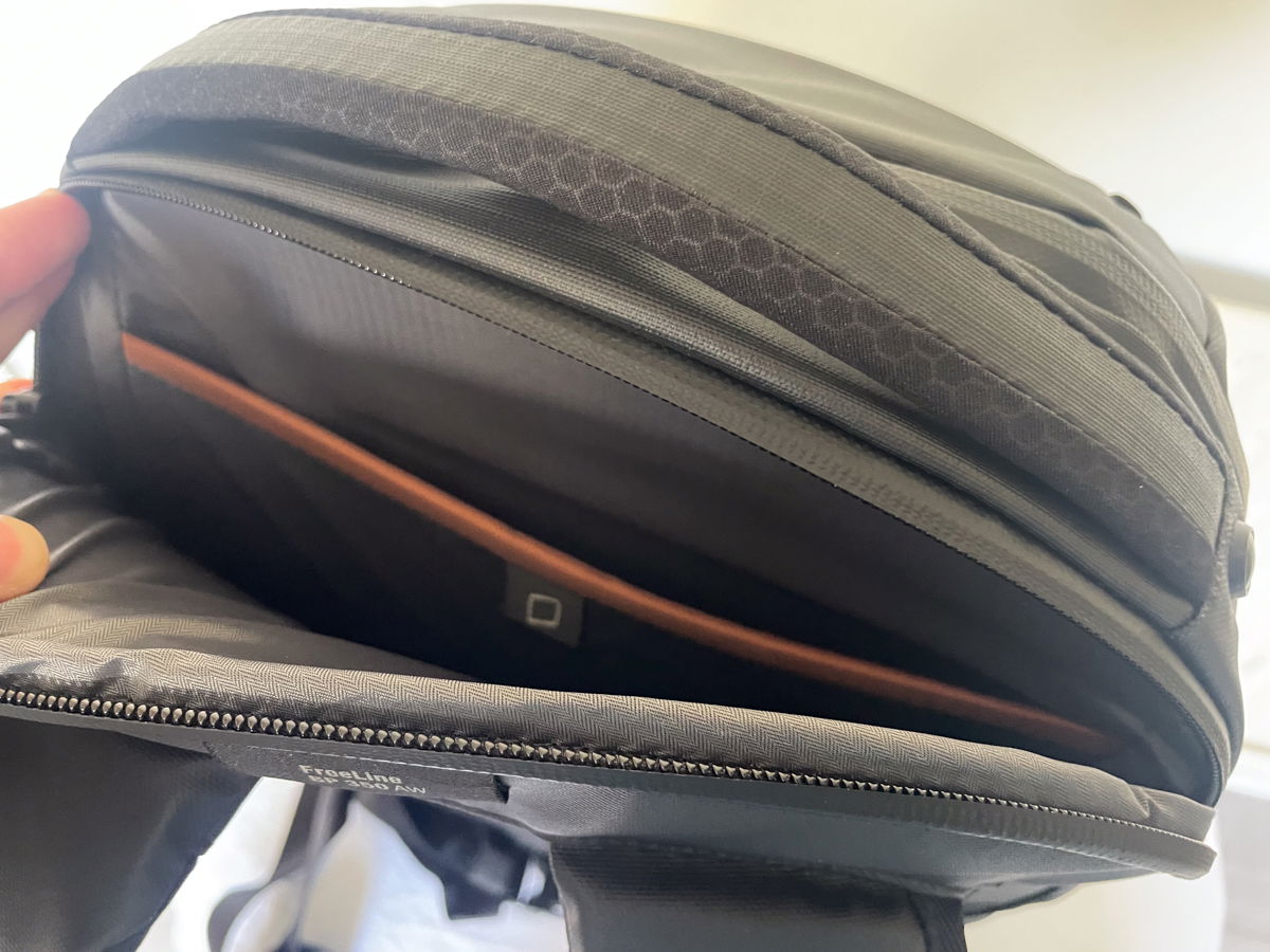 laptop compartment of the Lowepro Freeline