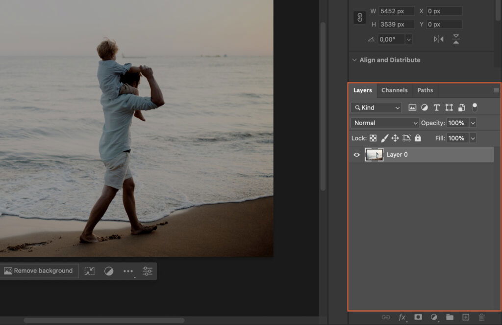 A software interface displaying a photo editing program with the image of a couple on the beach.