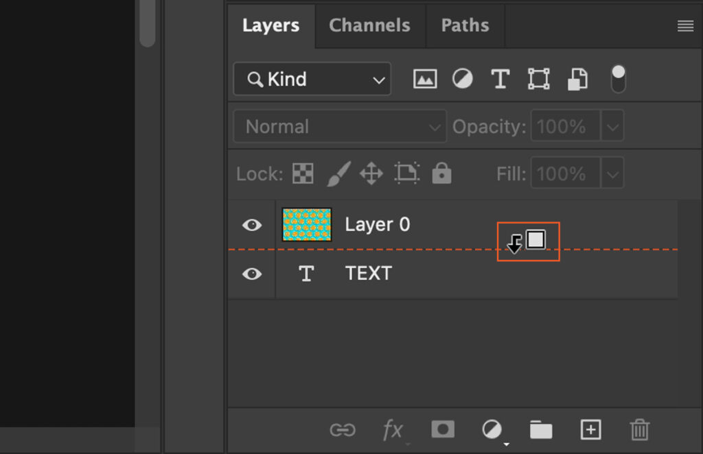 The layer options in Photoshop.