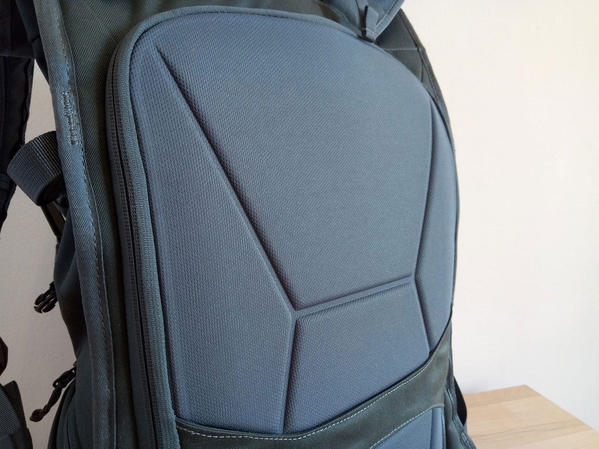 Close-up of backp padding