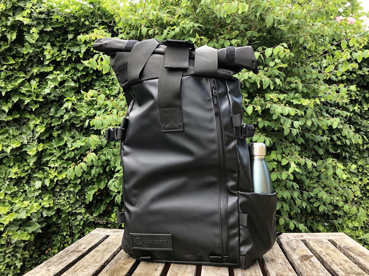 Wandrd Prvke camera backpack with the top expanded