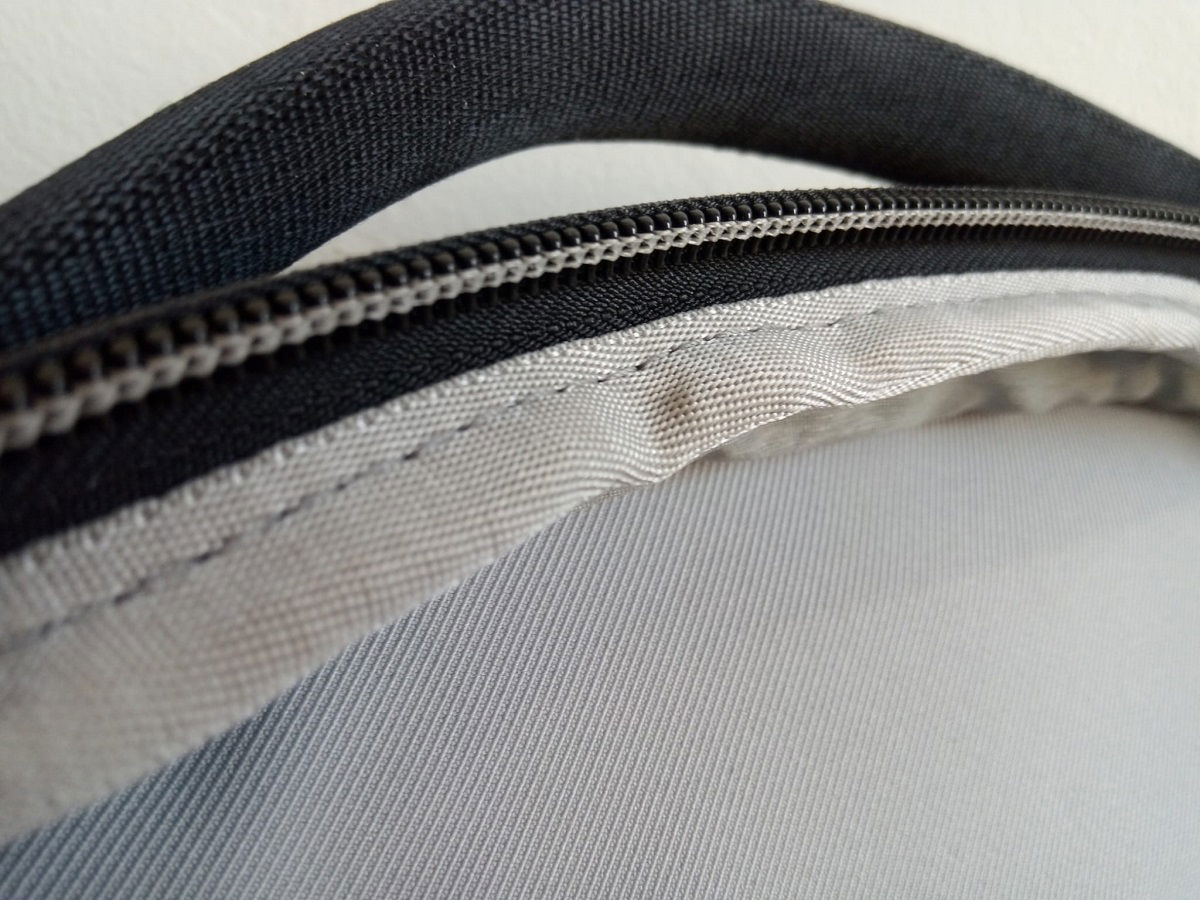 Close-up of interior stitching