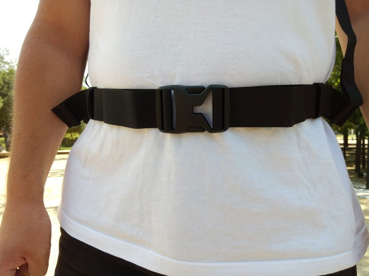 Close up of waist strap