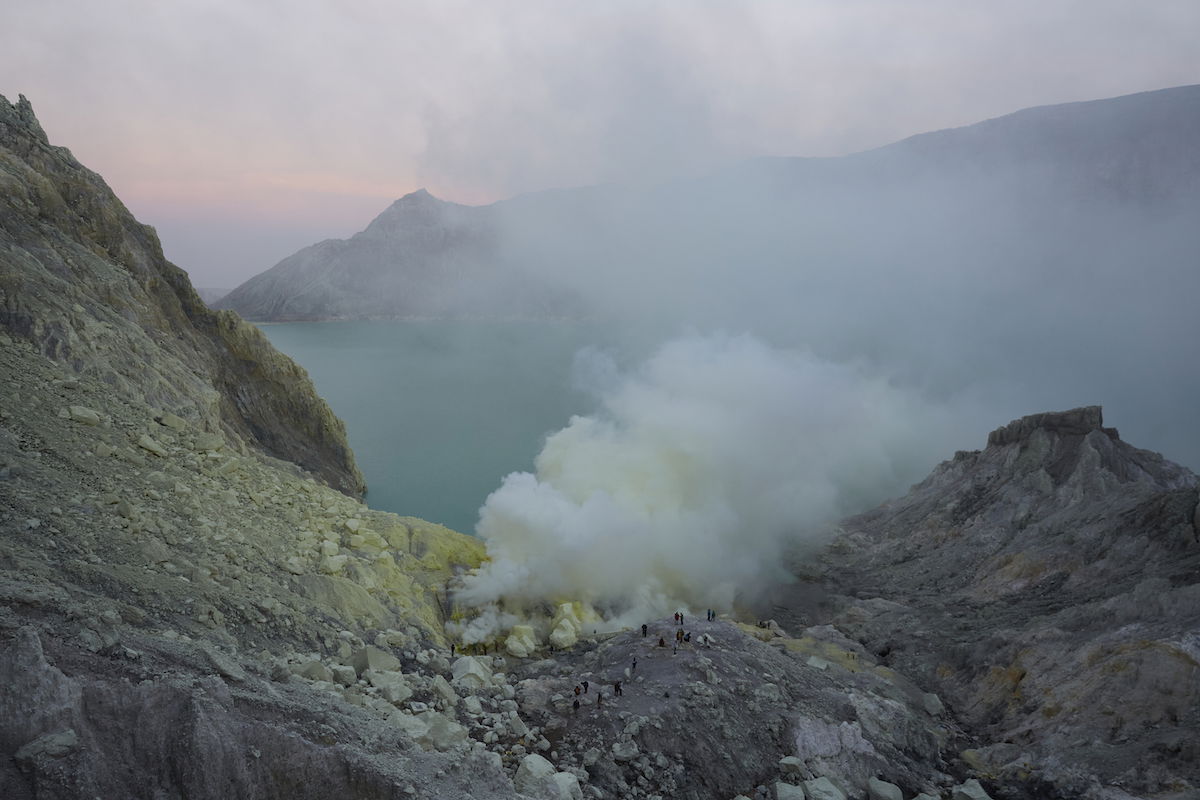 RAW image of mountain landscape