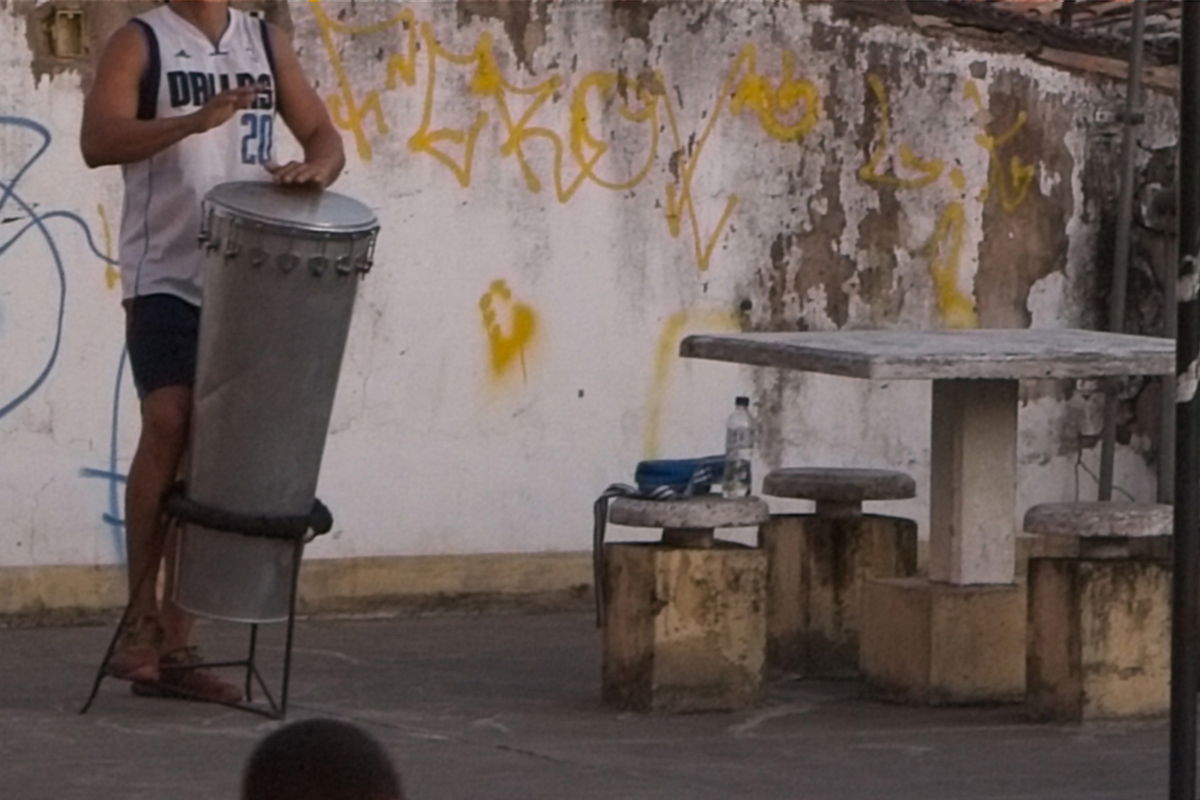 ON1 Photo RAW crop of person playing steel drums