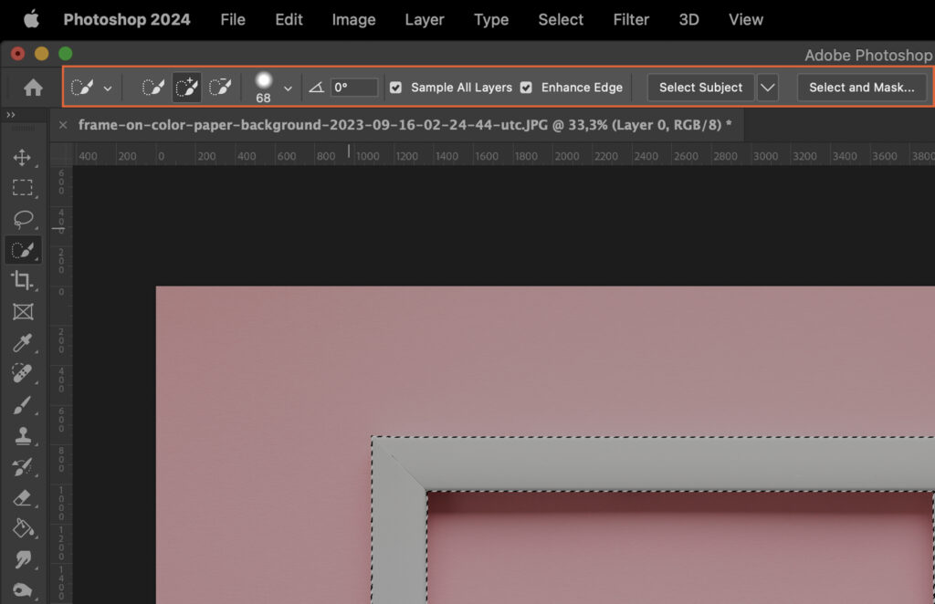 A Photoshop toolbar.