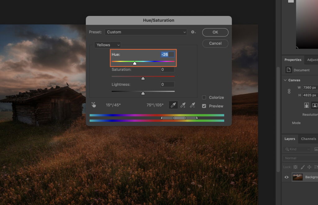  Adobe Creative Suite software interface, specifically highlighting the color palette tool within Photoshop. 