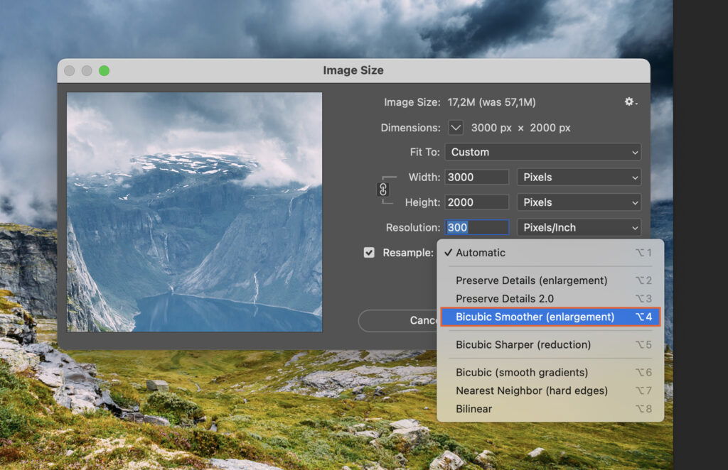 A photo editing software with the image loaded, and options for adjusting the image are shown. 