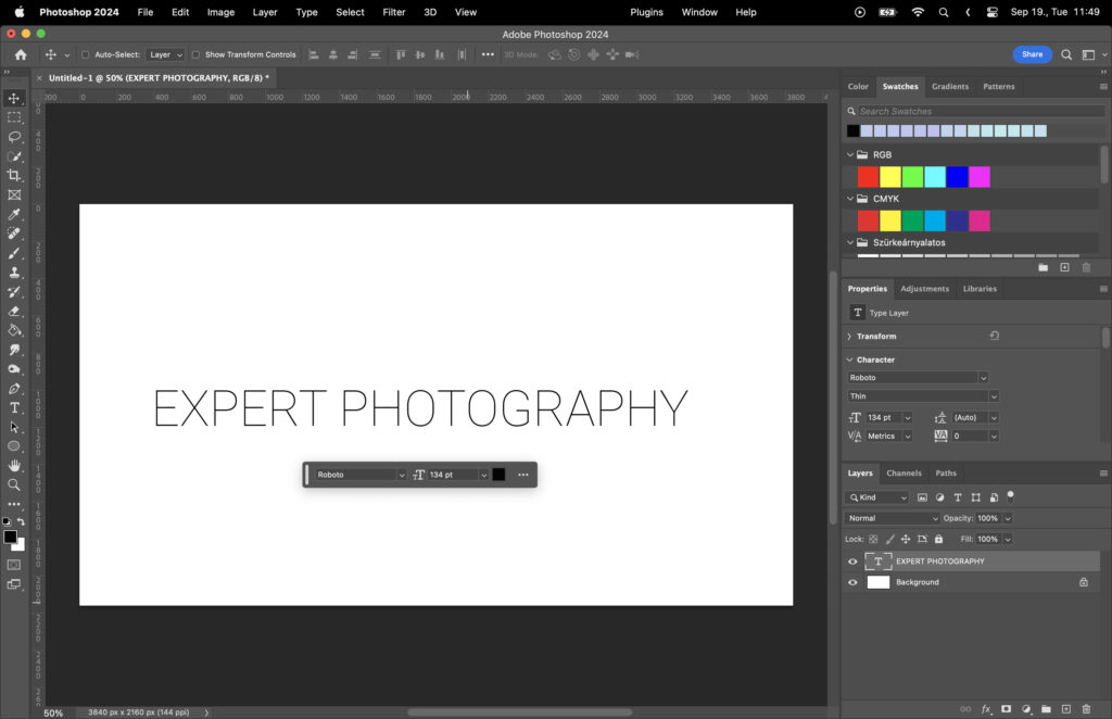 A graphic design program showcasing an image on the screen and various editing tools. 