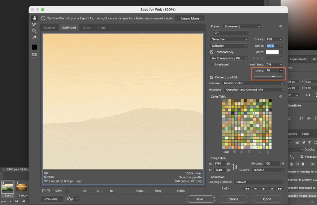 The Adobe Photoshop user interface, featuring an open image file with visible layers and tools, with options for editing displayed. 