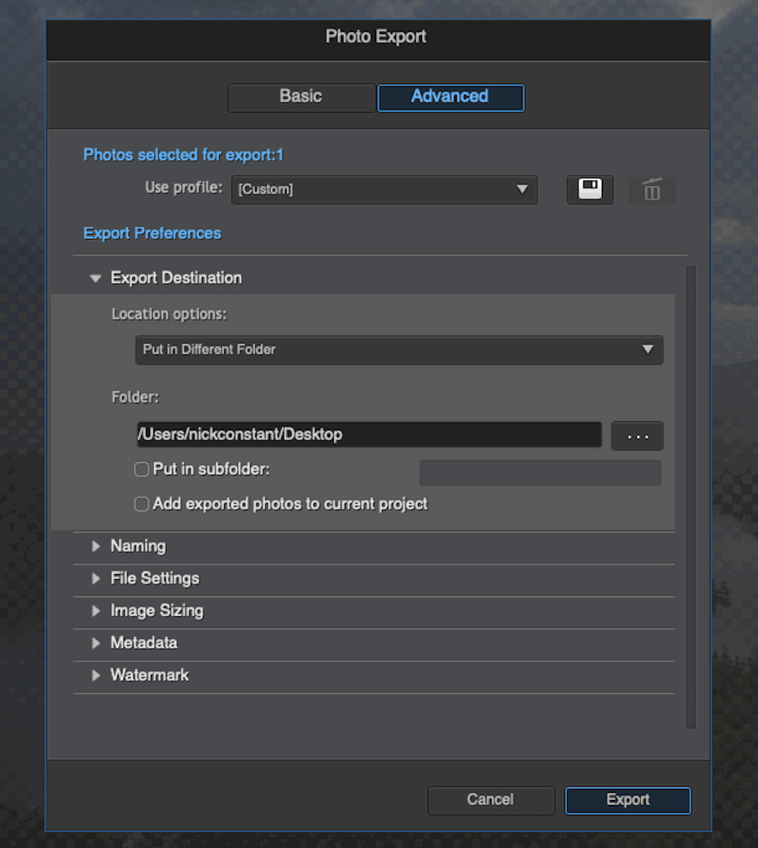 A dialogue box for importing files, which includes a file name field and a button to add the files. 