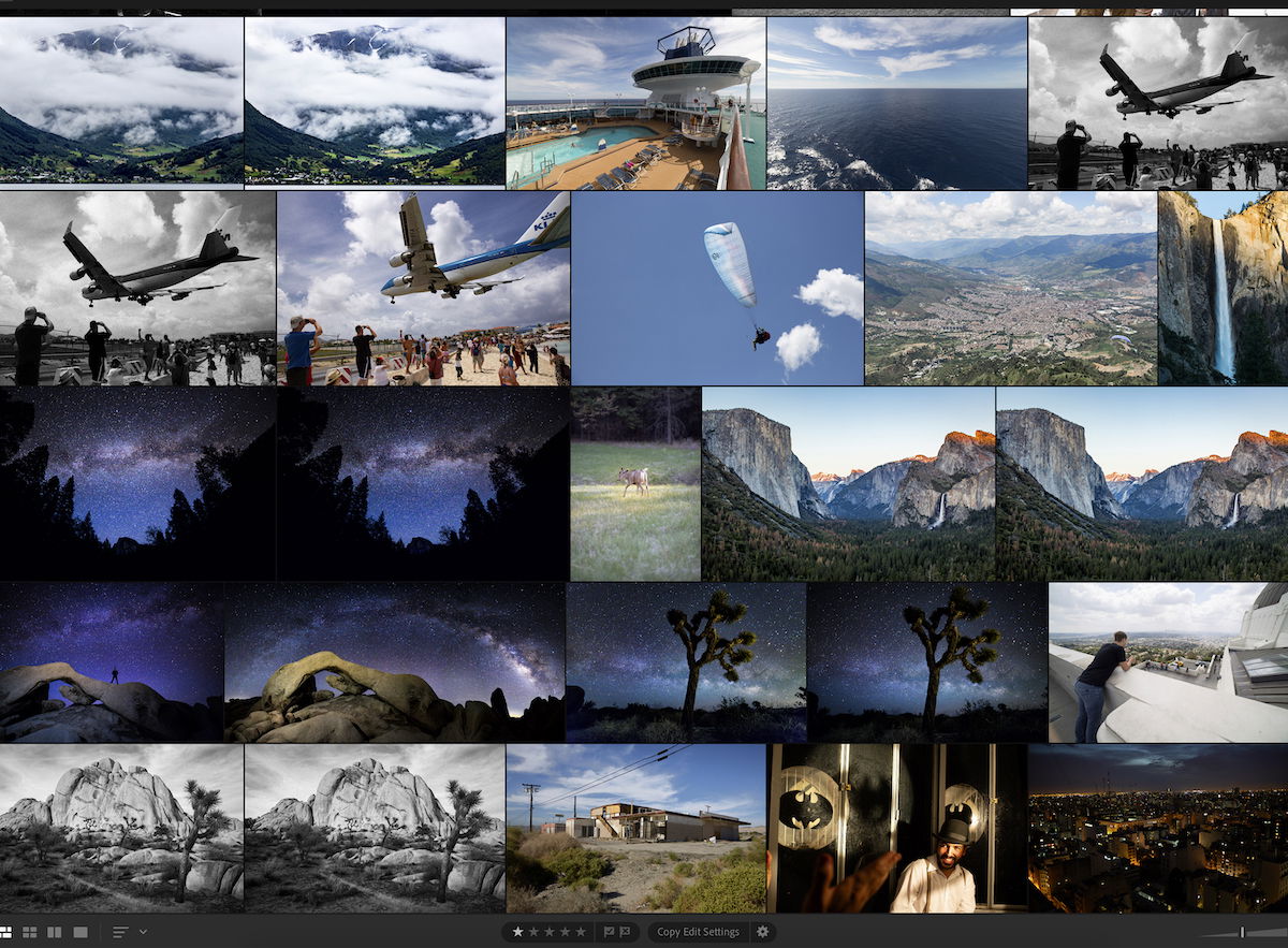 Screenshot of Lightroom Creative Cloud interface in Survey view