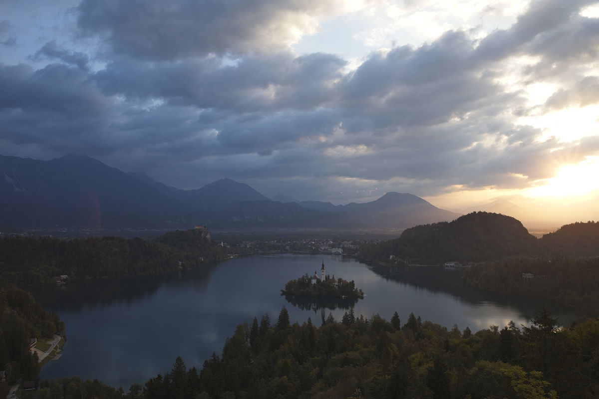 RAW image of lake bled