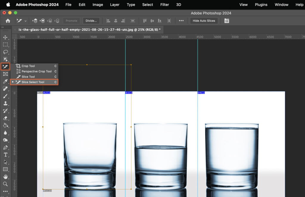 A step-by-step tutorial on how to create glasses using Photoshop, with the final result displayed in three columns. 