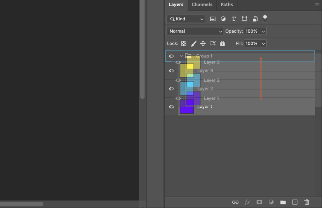 Adobe Photoshop open, displaying a palette of colors and showing the interface for a design application. 