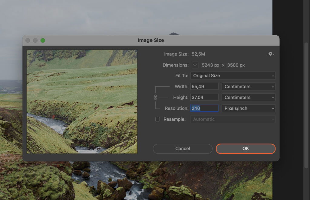 Adobe Photoshop, with the interface elements like menus, tool options and settings visible. 