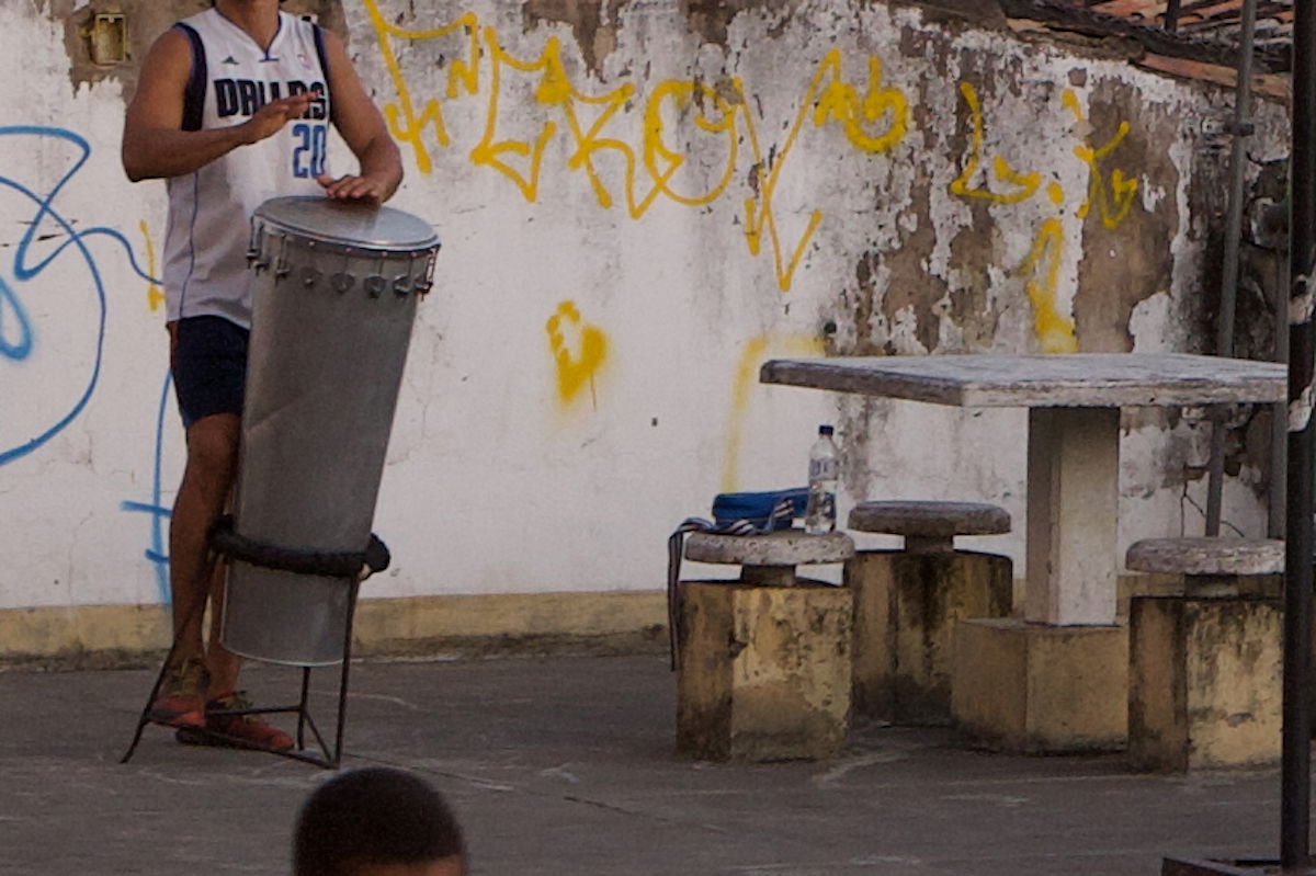 Crop of a person playing a steel drum in ACDsee Photo Stuio for Mac 10