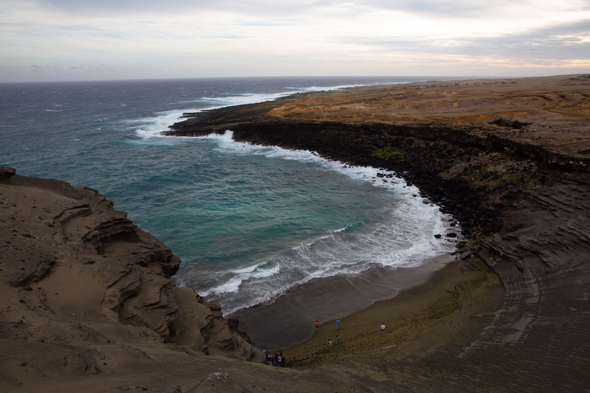 photograph of a cove from above