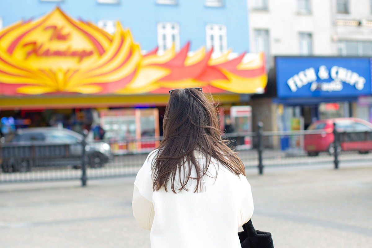 overexposed image of a woman shot from behind edited in lightroom with added adjustments