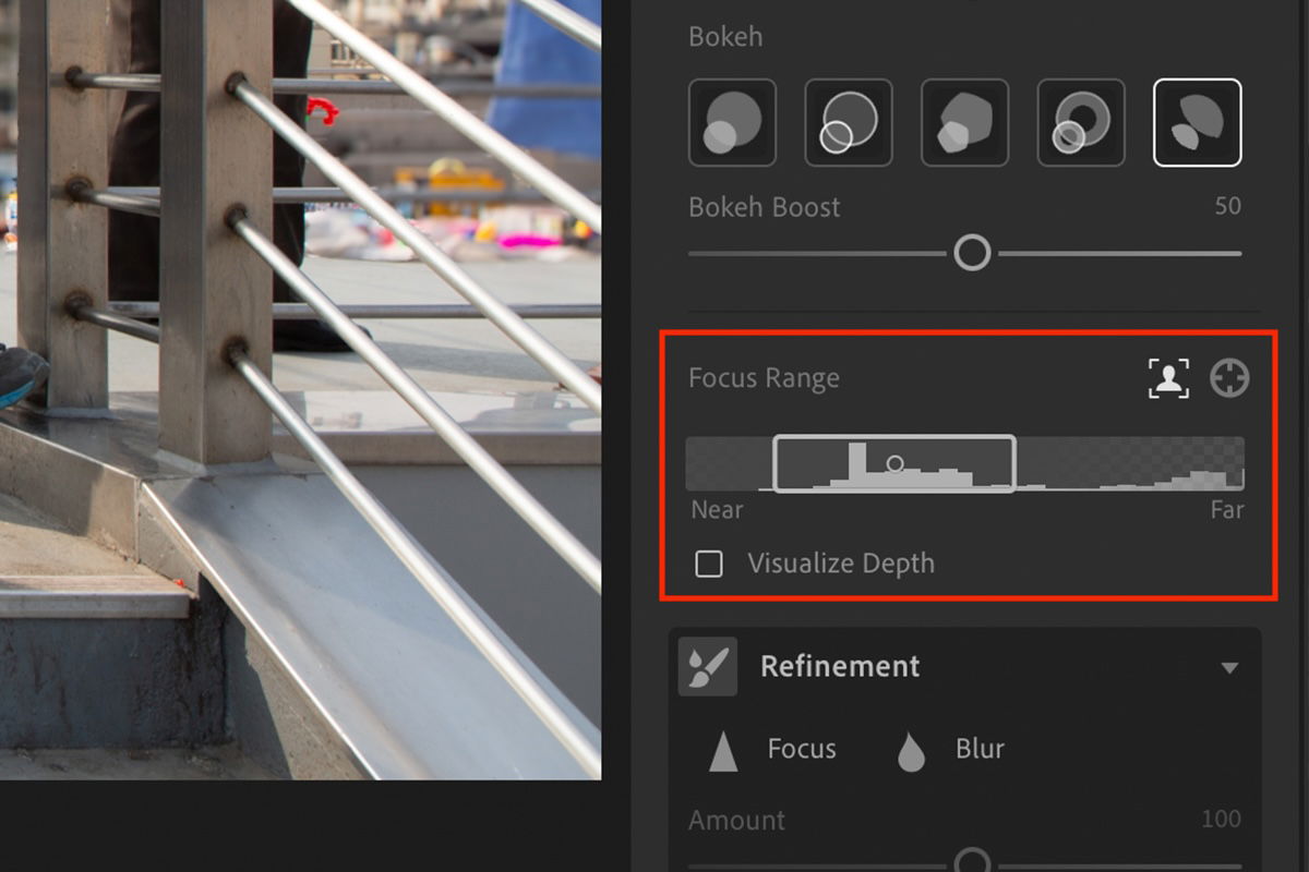 visualize depth in lightroom classic