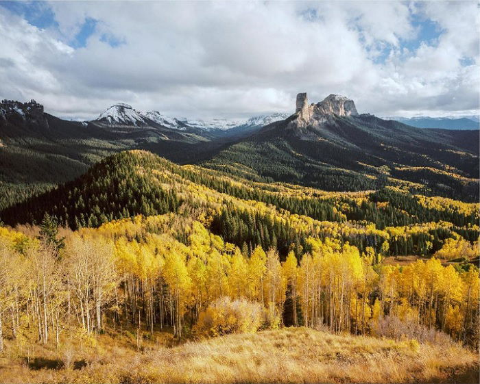 Mountainous landscape in autumn