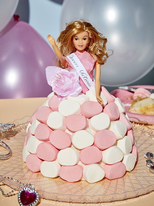 Barbie with marshmallow dress