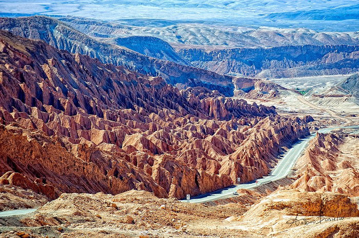 Rocky valley with river