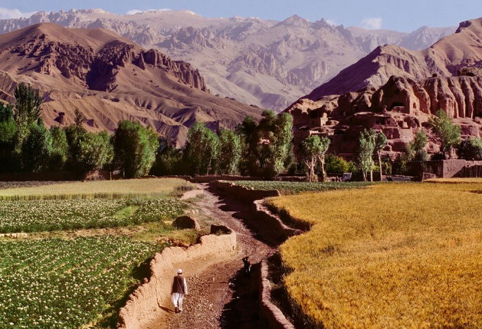 Lush mountain valley in Afghanistan