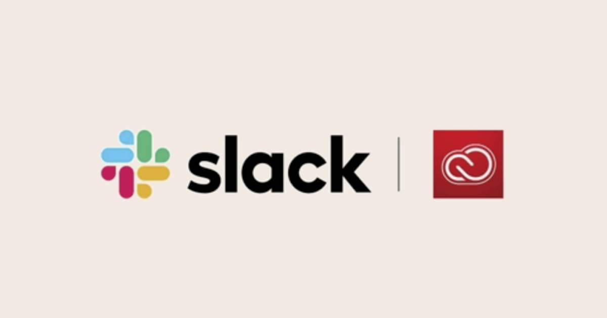 screenshot of slack and adobe logo