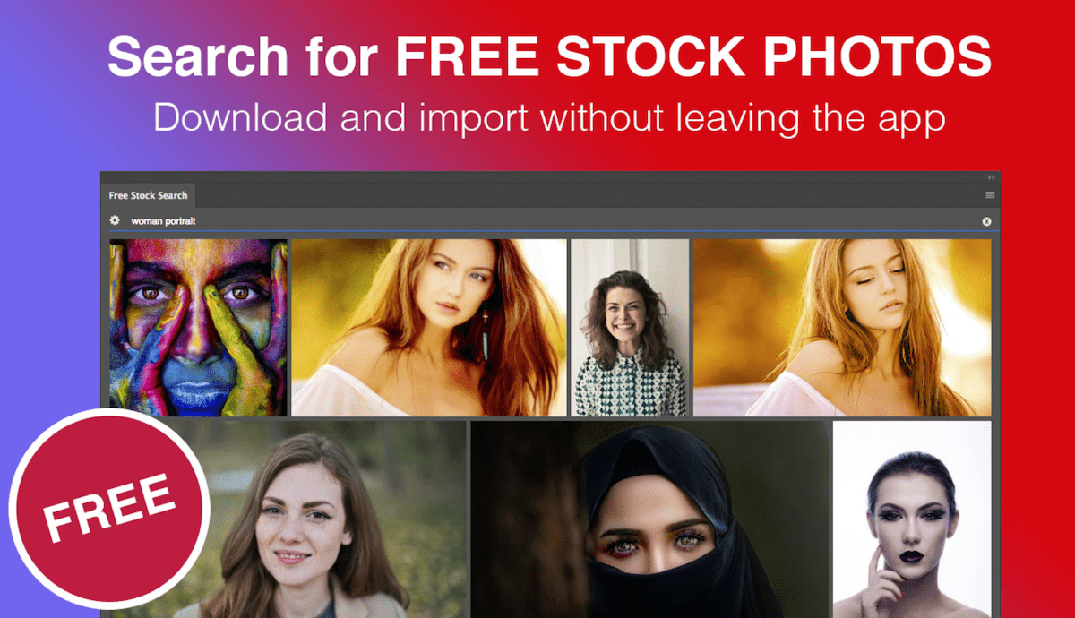 screenshot of free stock photo ad