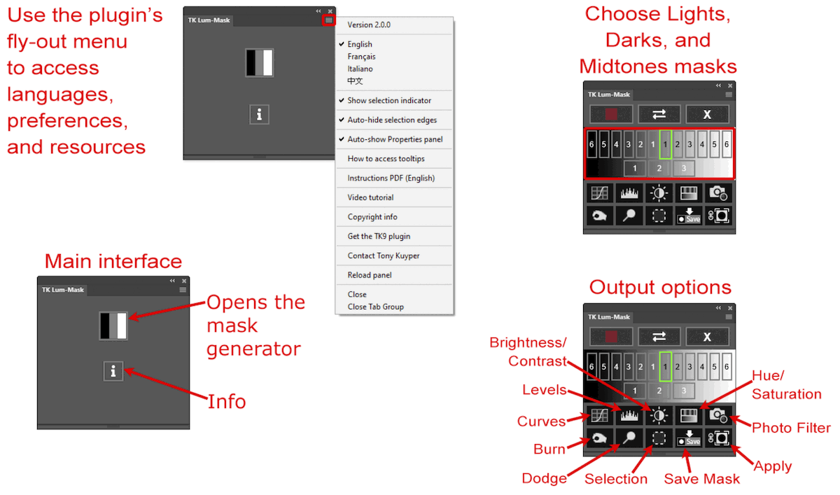 examples of how to use luminosity mask photoshop plugins